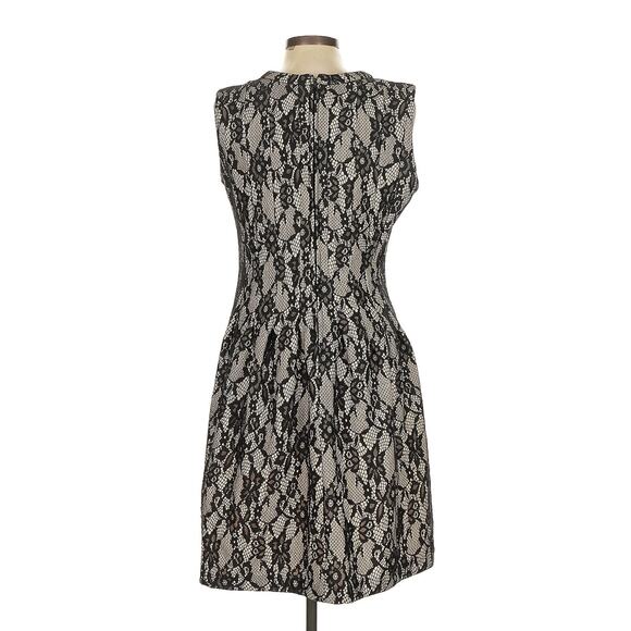 HD in Paris Anthropologie Dress Black Lace Overlay Sleeveless Cocktail Sheath L - Picture 2 of 11